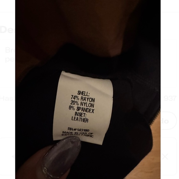 Karen Harman Leather Peplum Top - Picture 4 of 8